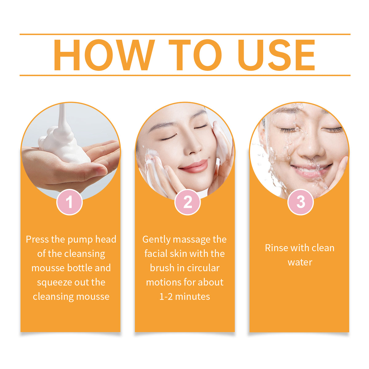 Turmeric Cleansing Mousse For Gentle Cleansing Of Facial Skin Pores Cleanser Moisturizing Skin Care