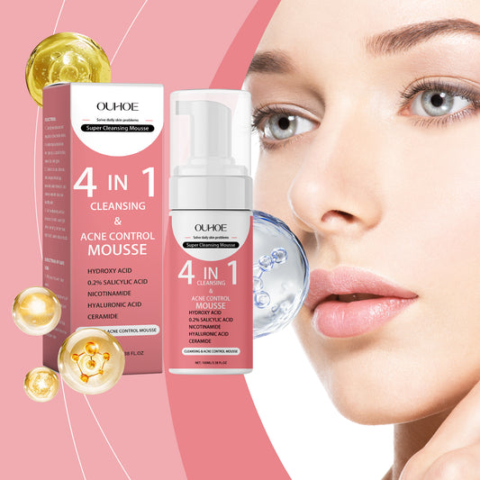 Salicylic Acid Foam Cleanser Gentle Moisturizing Oil Control Facial Skin Cleansing Delicate Pore Cleanser